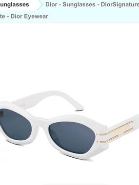 Dior White Cat-Eye Sunglasses
